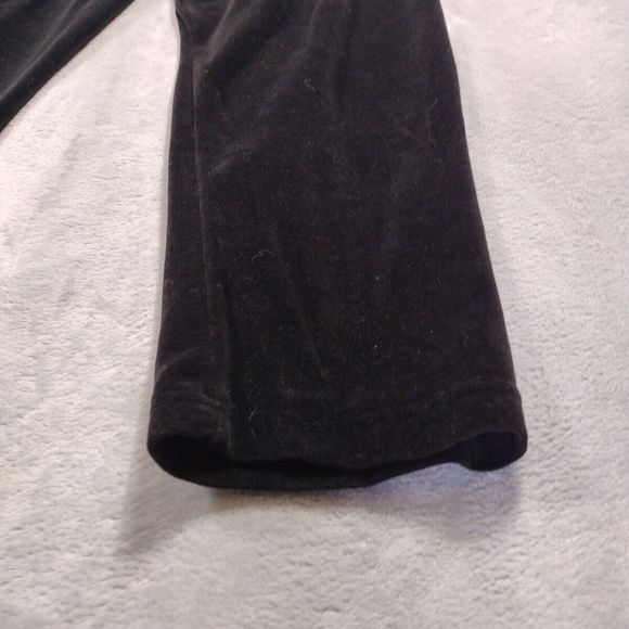 Velour Jogger Pants Black Pull On Elastic Waist Size L Vintage Liz claiborne - Picture 11 of 12
